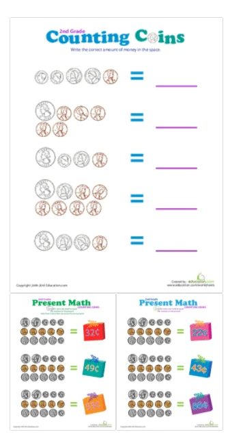 17 free money worksheets for 2nd grade pdfs