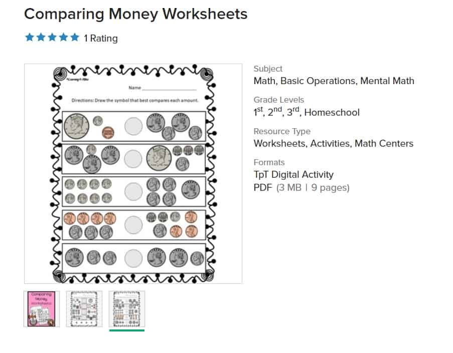 17 Free Money Worksheets for 2nd Grade (PDFs)