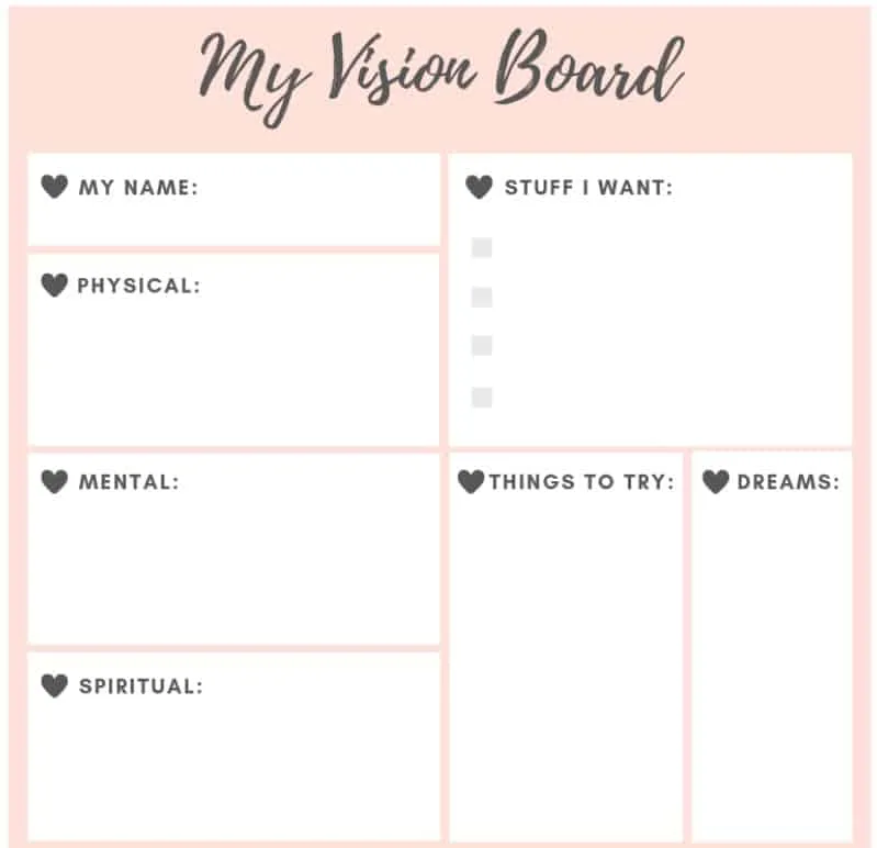 Personal Vision Board Template Powerpoint Free Printable Templates